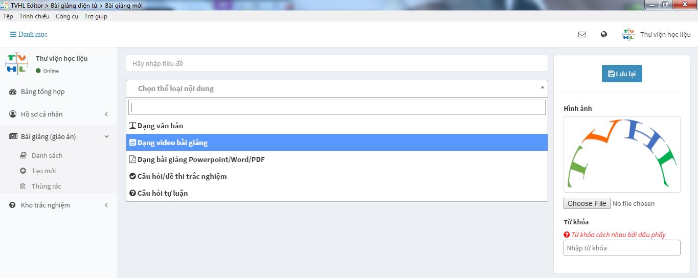 Dễ dàng soạn giáo án điện tử với TVHL Editor